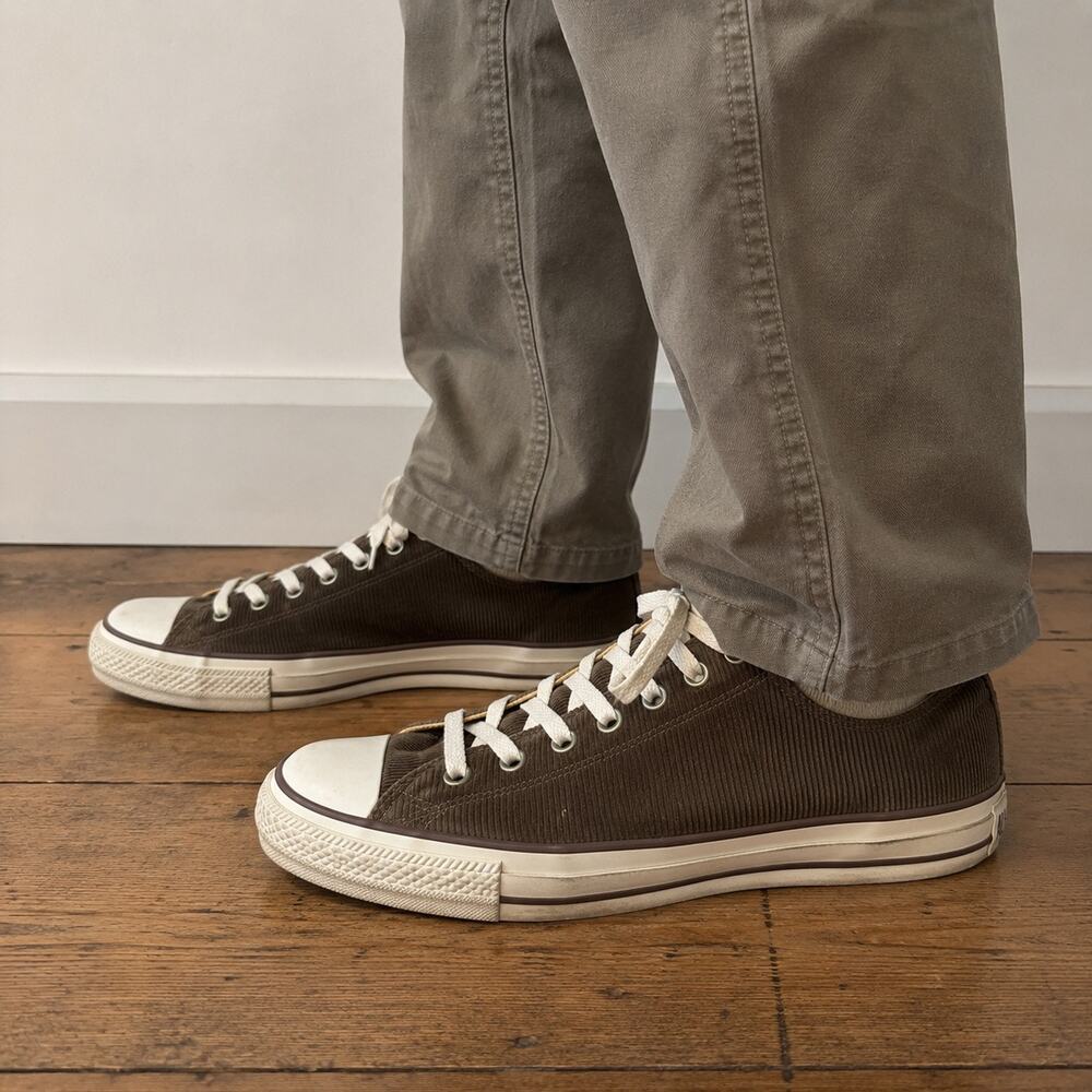Converse All Star Low Top Brown Corduroy Sneakers Casual Lace Up Shoes